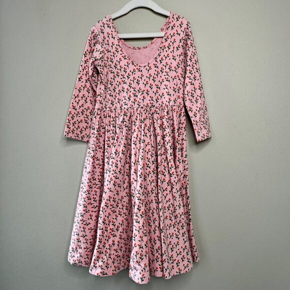ALICE + AMES Tulips Floral Ballet Dress Girls 7 Pink Orange Twirl Holiday Dress - Picture 2 of 4